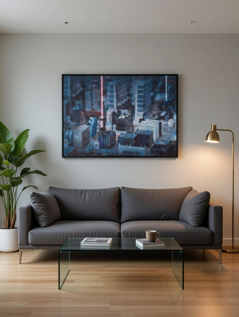 Microchip Technology Canvas Print for Futuristic Electronics Inspired Wall Décor