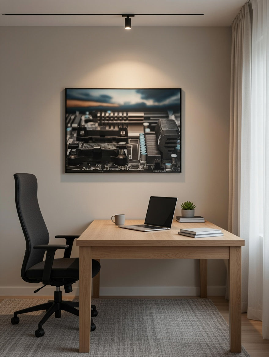 Cyber Technology Canvas Wall Decor for Futuristic Digital Interior Design