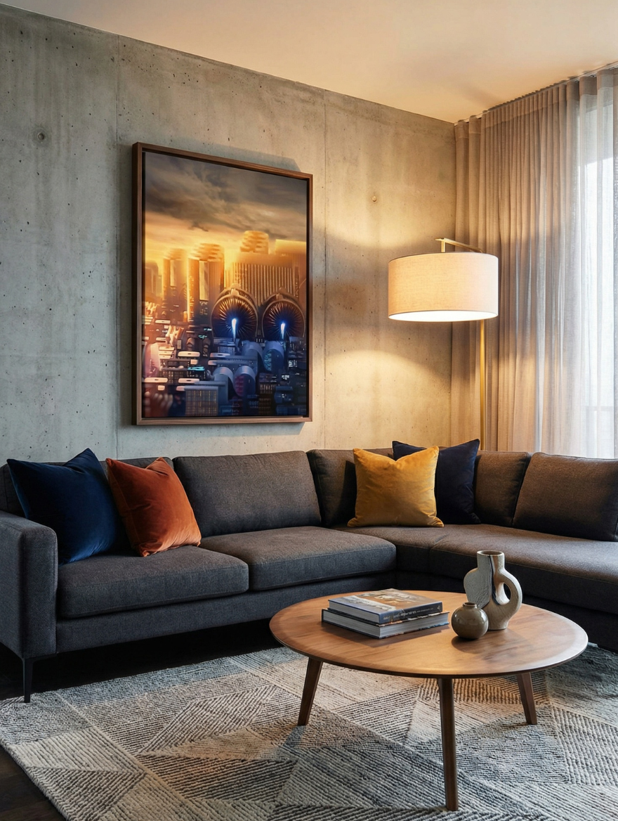Digital Innovation Canvas Wall Art for Modern Futuristic Technology