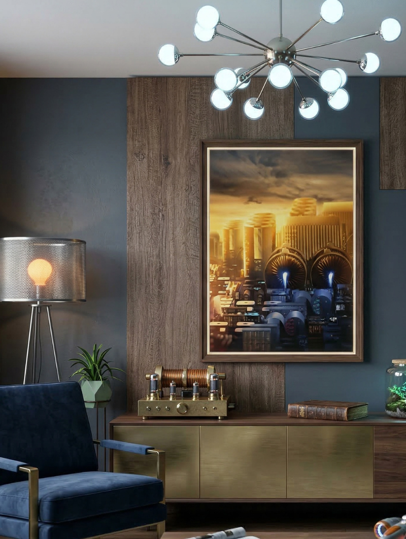 Digital Innovation Canvas Wall Art for Modern Futuristic Technology
