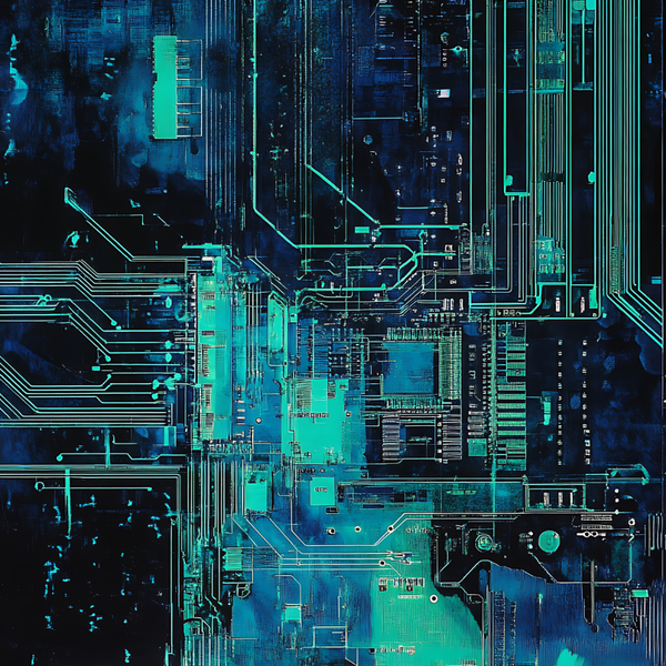 PCB Design Canvas Wall Art for Modern Technology Inspired Interior Décor