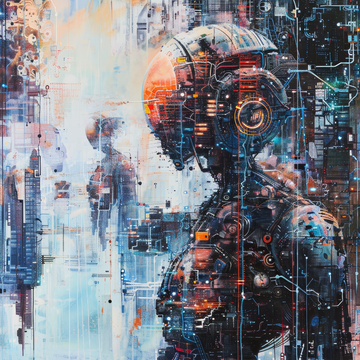 Microchip Technology Canvas Print for Futuristic Electronics Inspired Wall Décor